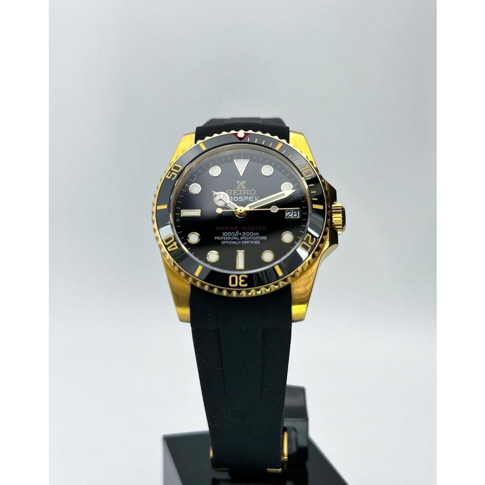 Custom Seiko Mod • Black Gold Yachtmaster • 36mm